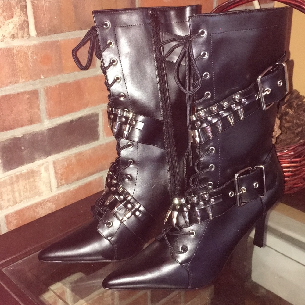 Militant Boot - Black and Silver